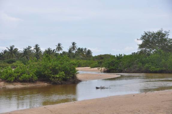 Caminhando por igarapé em Atins, nos Lençóis Maranhenses - MA